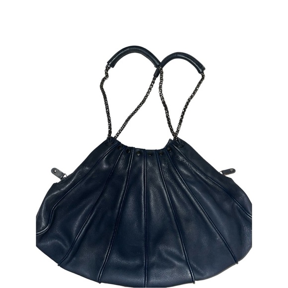 Bliss Lau Handbags - Couture Designer Bliss Lau Navy Shoulder Bag